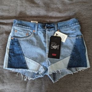 Levi's 501 Patchwork Cutoffs NWT